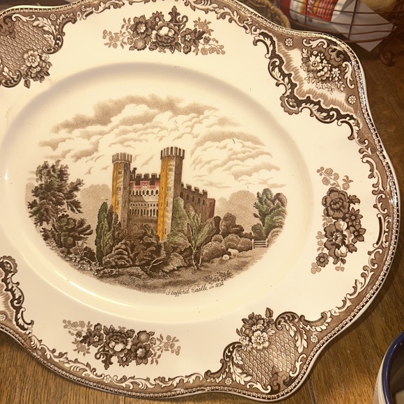Vintage Johnson Bros-Old Britain Castle - Stafford Castle Art Decorative Platter - Picture 3 of 5